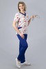 4-70-16-1 Костюм хир. жен. (Cotton 120/ТС, кор.рук) (910, 13, 13, 42 размер, 170-176)