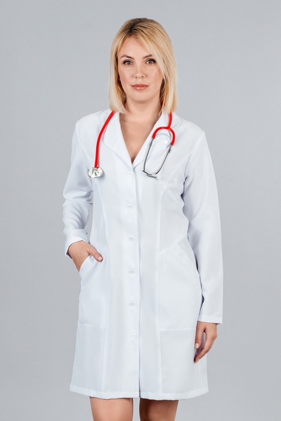 2-05-03-4 Халат  жен. (Streich, дл.рук, пуг) (0, 0, 40 размер, 170-176)