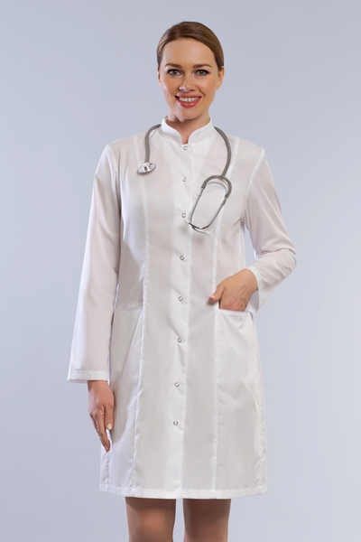 2-06-01-4 Халат  жен. (TC, дл.рук, кн) (0, 0, 40 размер, 158-164)