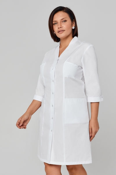 2-07-01-3 Халат  жен. (TC, 3/4 рук, кн) (0, 0, 42 размер, 170-176)