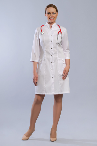 2-48-01-3 Халат  жен. (TC, 3/4 рук, кн) (0, 0, 42 размер, 170-176)