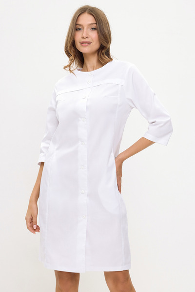 2-65-01-3 Халат  жен. (TC, 3/4 рук, пуг) (0, 0, 40 размер, 170-176)