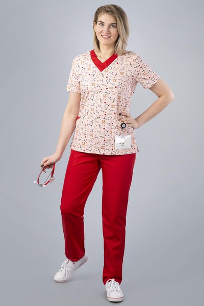 4-70-16-1 Костюм хир. жен. (Cotton 120/ТС, кор.рук) (909, 24, 24, 42 размер, 170-176)
