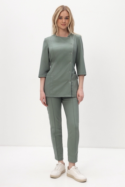 4-90-27-3 Костюм жен. (AURA, 3/4 рук, кн) (72, Нет, 72, 42 размер, 170-176)