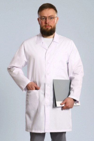 5-01-01-4 Халат  муж. (TC, дл.рук, пуг) (0, Нет, 42 размер, 182-188)