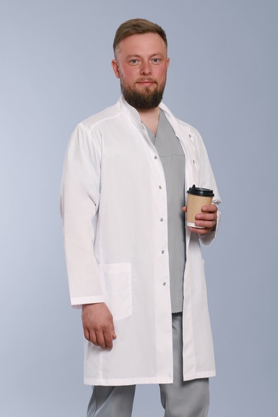 5-50-01-4 Халат  муж. (TC, дл.рук, кн) (0, 0, 42 размер, 170-176)