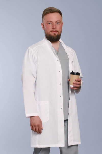 5-50-02-4 Халат  муж. (Satory, дл.рук, кн) (0, 0, 42 размер, 170-176)