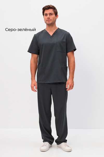 7-76-30-1 Костюм хир. муж. (ELITE, кор. рук) (32, Нет, 32, 44 размер, 170-176)