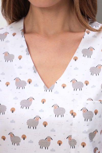 11-03-07-1 Блузон унисекс (Cotton, кор. рук) (921 Овечки, 42 размер, 170-176)