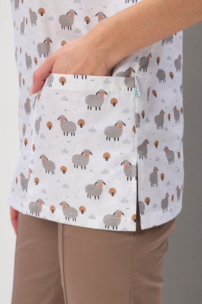 11-03-07-1 Блузон унисекс (Cotton, кор. рук) (921 Овечки, 42 размер, 170-176)