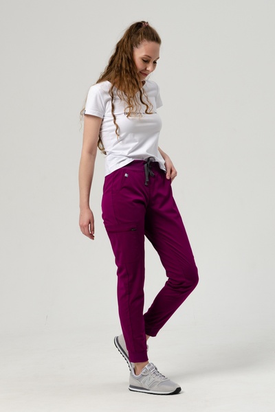 1-02-05-0 Брюки  жен. Elyon (Silva, джоггеры, шнур) (19 Ripe cherry, S (44 размер), 170 (Regular))