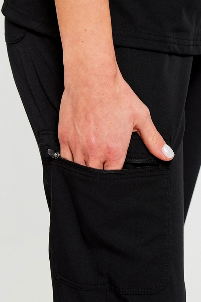 1-02.1-05-0 Брюки жен. Elyon (Silva, джоггеры, шнур) (65 Total black, XXS (40 размер), 170 (Regular))