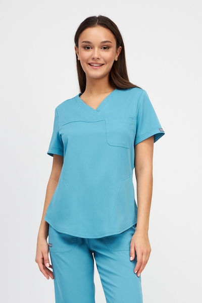 3-102-05-1 Топ  жен. (Silva, кор.рук) (44 Sky blue, XS (42 размер), 170 (Regular))