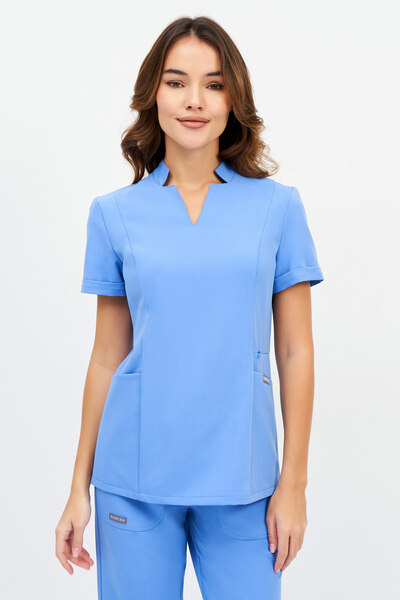 3-89-15-1 Топ жен. (Curly, кор.рук) (10 Azur blue, XS (42 размер), 170 (Regular))