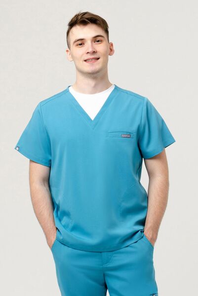 6-01-05-1 Топ  муж.  Frank (Silva, кор.рук) (44 Sky blue, XS (44 размер), 176)