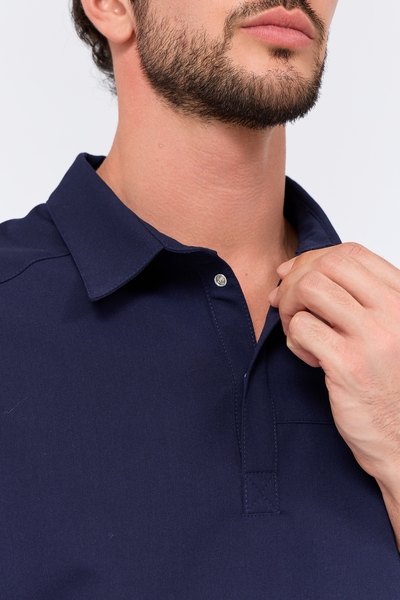 6-82-15-1 Рубашка муж. (Curly, кор.рук, кн) (28 Sapphire, XS (44 размер), 182 (Long))