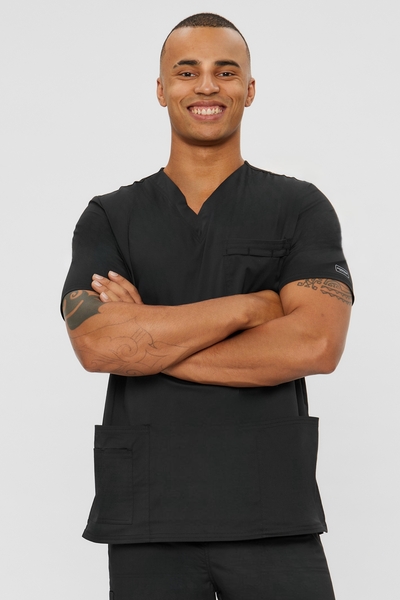 6-01-25-1 Топ муж. (Insoft, кор.рук.) (65 Черный, M (48 размер), 182)