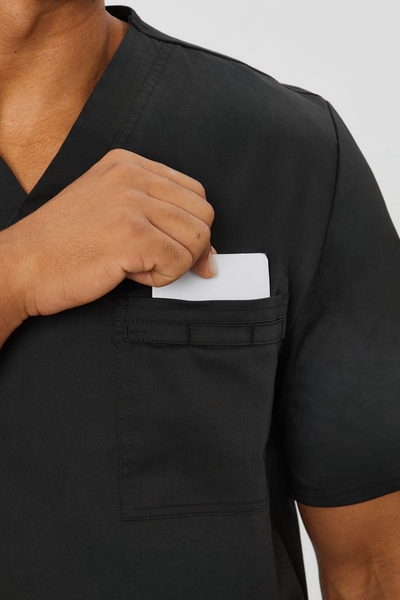 6-01-25-1 Топ муж. (Insoft, кор.рук.) (65 Черный, M (48 размер), 182)