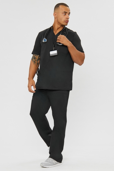 6-01-25-1 Топ муж. (Insoft, кор.рук.) (65 Черный, M (48 размер), 182)