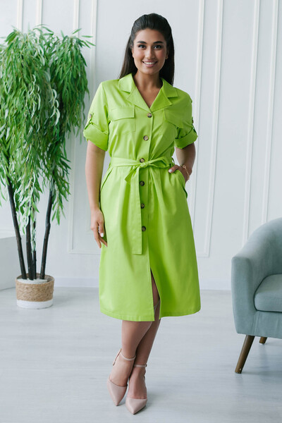 2-89-12-3 Халат жен. (Cotton Premium, 3/4 рук, пуг) (97, Нет, 42 размер, 170-176)