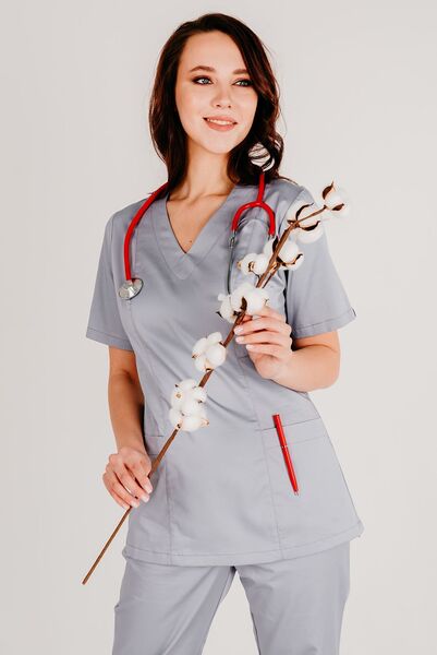 4-30.2-12-1 Костюм хир. жен. (Cotton Premium, кор. рук) (45, 45, 45, 42 размер, 170-176)