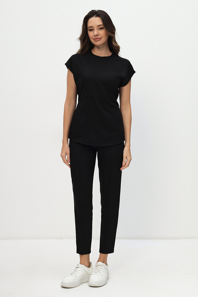 1-17-21-0 Брюки жен. (Kiara, рез) (65 Rich black, 42 размер, 170-176)