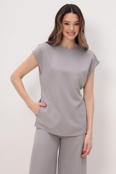 3-78.1-21-1 Блуза жен. (Kiara) (34 Grey pearl, 42 размер, 170-176)