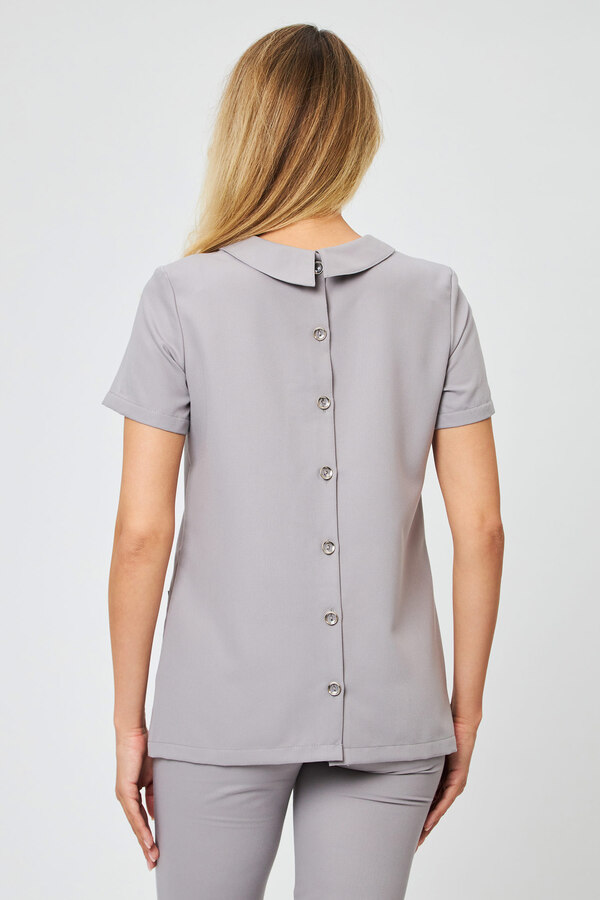 3-98-21-1 Блуза жен. (Kiara, кор.рук, пуг) (34 Grey pearl, 54 размер, 170-176)