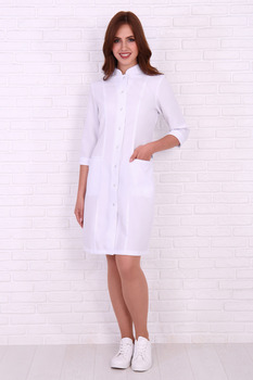 2-06-03-3 Халат  жен. (Streich, 3/4 рук, кн) (0)