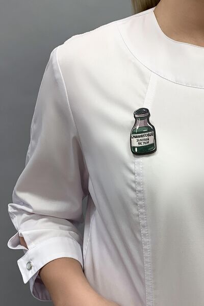 Брошь "Зеленка" (Дерево)