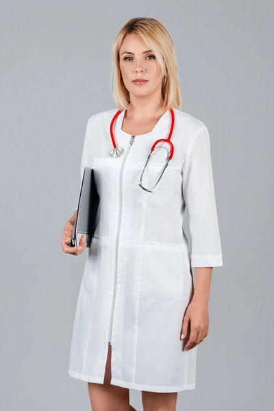 2-41-01-3 Халат  жен. (TC, 3/4 рук, молн) (0, 0, 40 размер, 170-176)