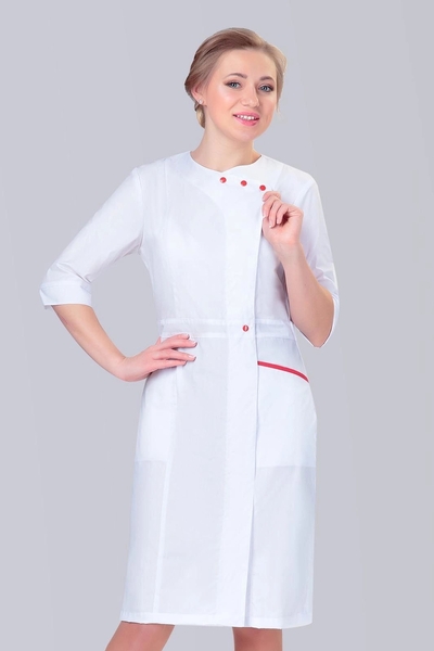 2-78-01-2 Халат  жен. (TC, 1/2 рук, кн) (0, 24, 42 размер, 158-164)