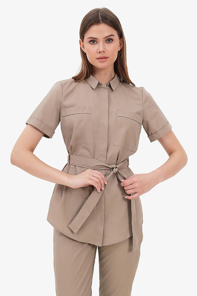 3-83-01-1 Рубашка жен. (TC, кор. рук, кн) (64 (мускат), Нет, 42 размер, 170-176)