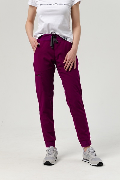 1-02-05-0 Брюки  жен. Elyon (Silva, джоггеры, шнур) (19 Ripe cherry, M (46 размер), 170 (Regular))