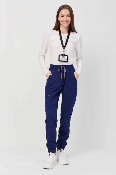 1-02.1-05-0 Брюки жен. Elyon (Silva, джоггеры, шнур) (28 Sapphire, 2XL (52 размер), 170 (Regular))