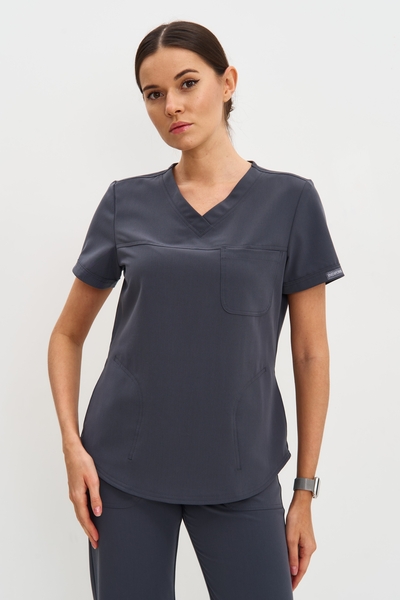 3-102-15-1 Топ жен. (Curly, кор. рук) (47 Graphite, XS (42 размер), 170 (Regular))