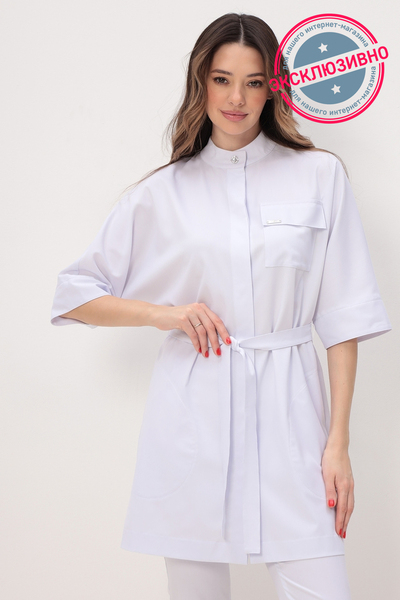 2-30-21-3 Халат жен. (Kiara, пуг.) (0 Blanc de blanc, 42 размер, 170-176)