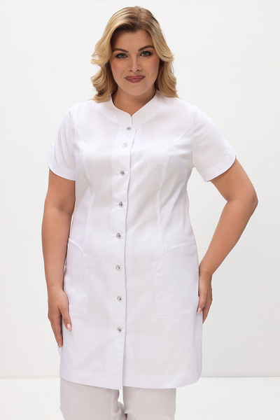 2-35-04-1 Халат жен. (ADVA, кор.рук, пуг) (0F, 54 размер, 170-176)