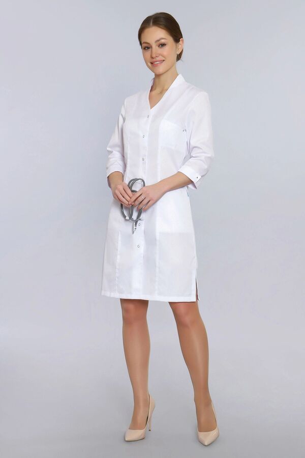 2-07-01-3 Халат  жен. (TC, 3/4 рук, кн) (0, 0, 42 размер, 170-176)