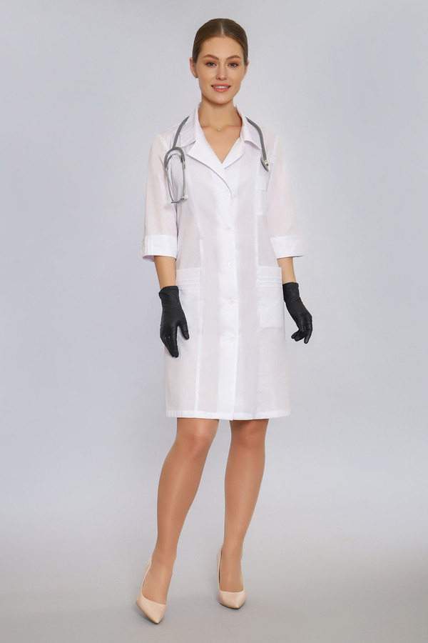 2-19.1-01-3 Халат  жен. (TC, 3/4 рук, пуг) (0, Нет, 42 размер, 170-176)