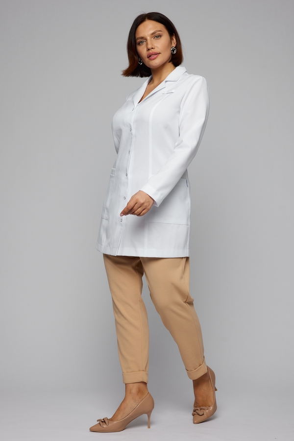 2-33-03-4 Халат жен. (Streich, дл. рук, кн) (0, Нет, 60 размер, 170-176)