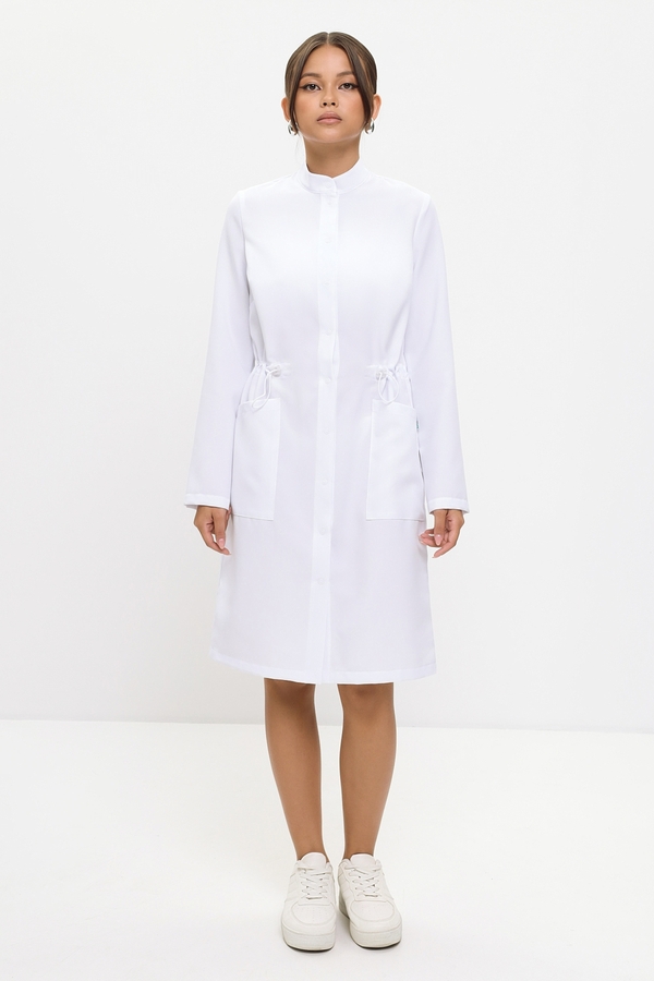 2-36-03-4 Халат жен. (Streich, дл. рук, кн) (0, Нет, 52 размер, 170-176)