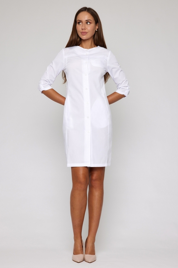 2-65-01-3 Халат  жен. (TC, 3/4 рук, пуг) (0, 0, 42 размер, 170-176)