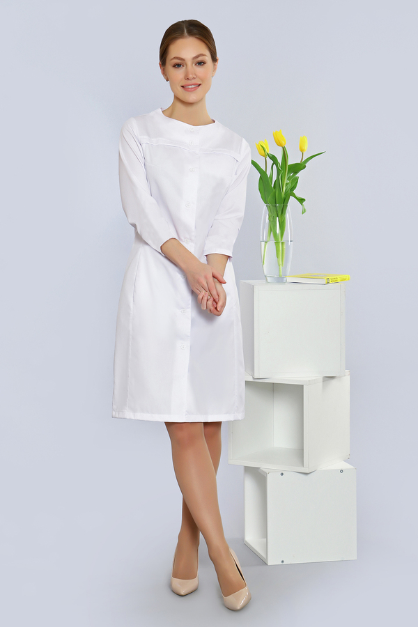 2-65-02-3 Халат  жен. (3/4 рук, пуг) (0, 0, 44 размер, 170-176)