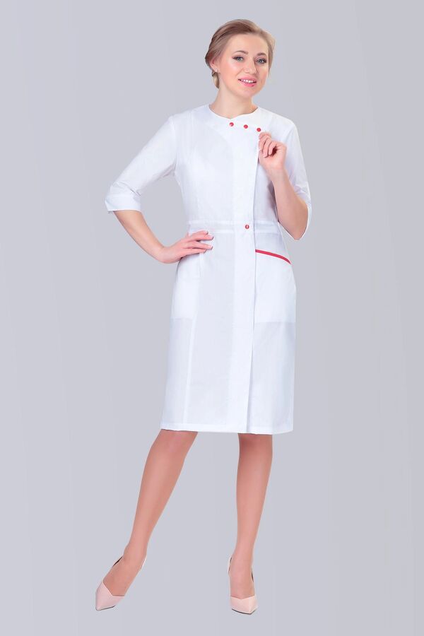 2-78-01-2 Халат  жен. (TC, 1/2 рук, кн) (0, 24, 42 размер, 170-176)