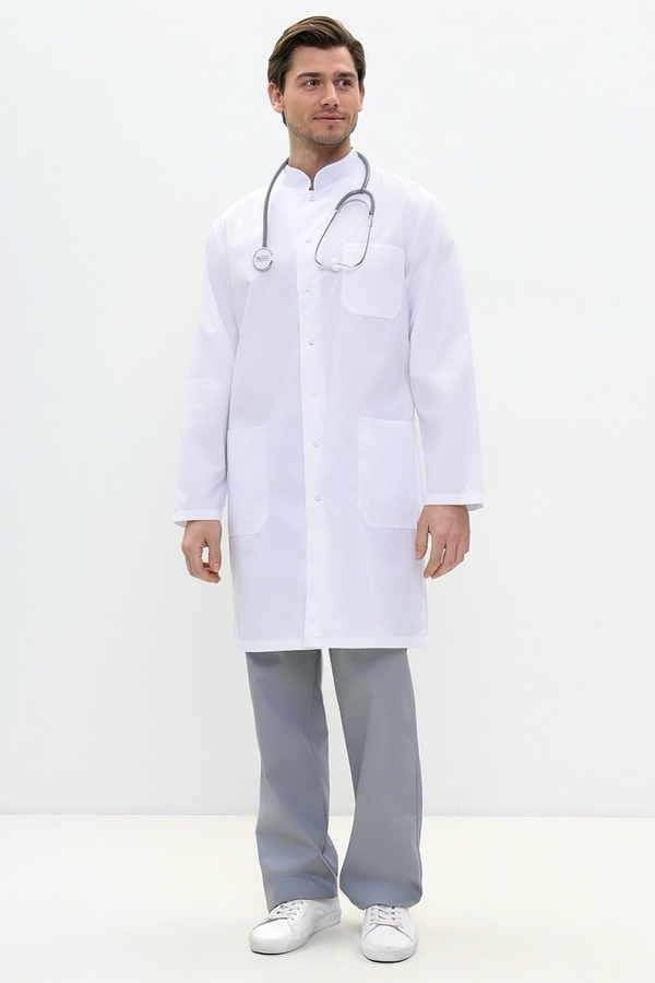 5-02-01-4 Халат  муж. (TC, дл.рук, кн) (0, 28, 62 размер, 182-188)