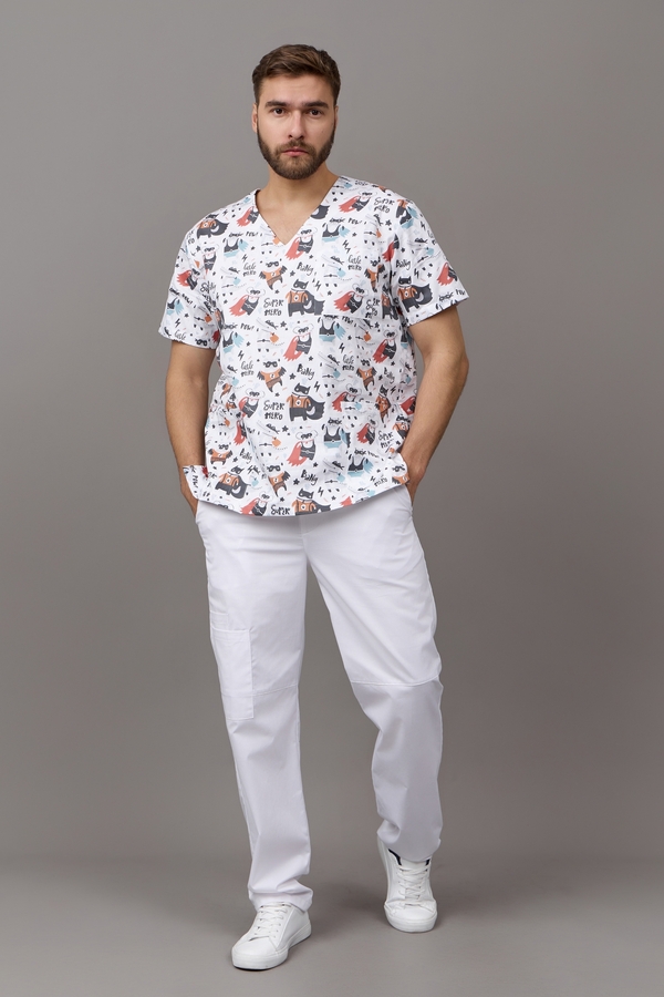 11-03-07-1 Блузон унисекс (Cotton, кор. рук) (923 Супергерои, 60 размер, 170-176)