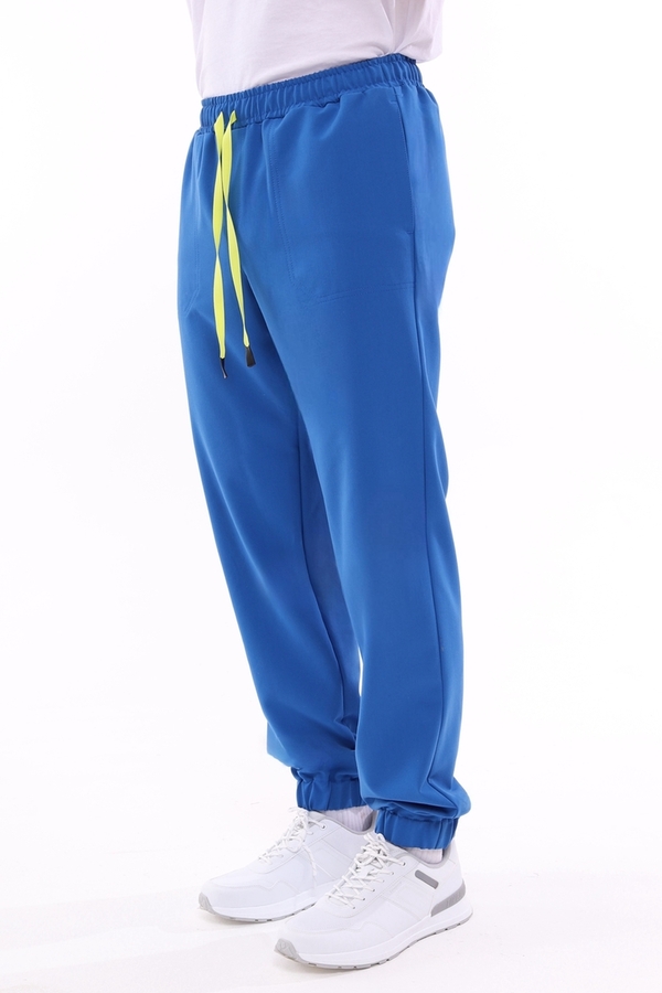 1-50-15-0 Брюки муж. (Curly, джоггеры, шнур) (13 Cobalt blue, 2XL (54 размер), 182 (Long))