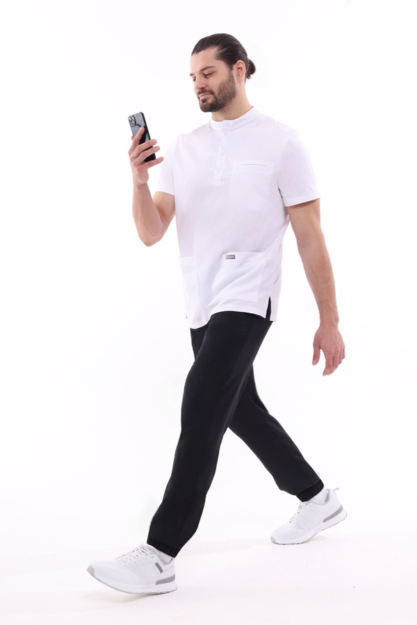 1-50-15-0 Брюки муж. (Curly, джоггеры, шнур) (65 Rich black, 2XL (54 размер), 182 (Long))