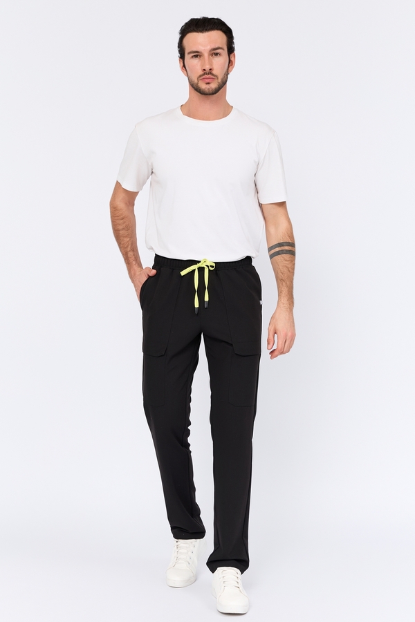 1-52-15-0 Брюки муж. (Curly, рез.) (65 Rich black, 2XL (54 размер), 182 (Long))